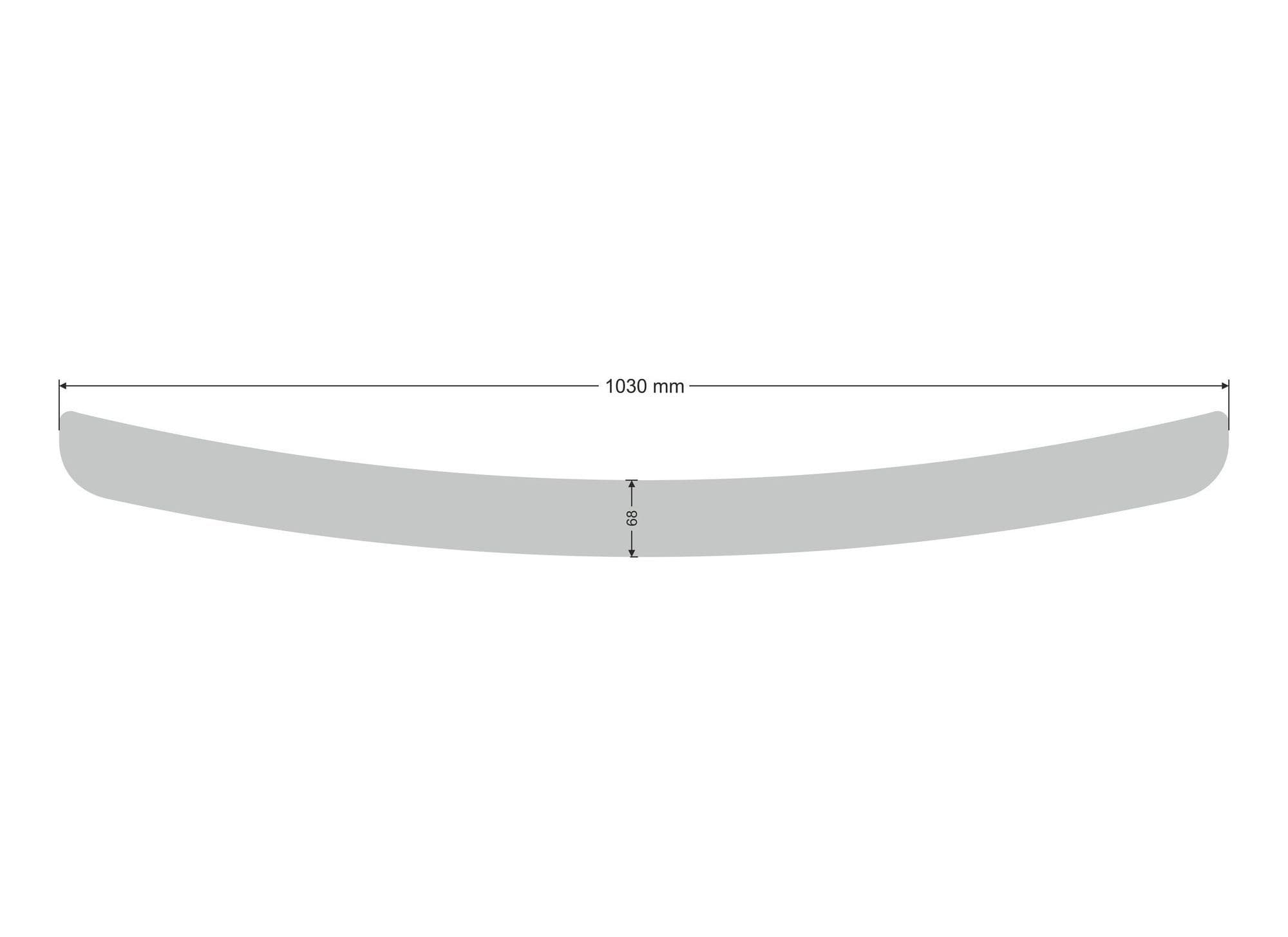 Rear bumper trim — Chrome, Stainless steel, Polished