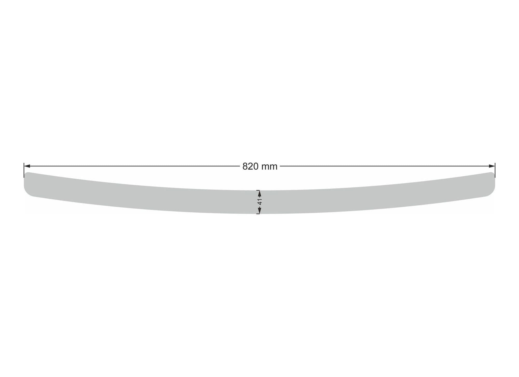 Rear bumper trim — Chrome, Stainless steel, Polished