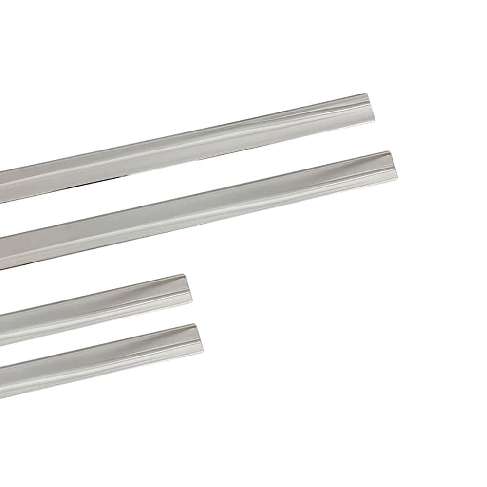 Moulures de portes latérales Uniwersalne — Chrome, Acier inoxydable, Poli