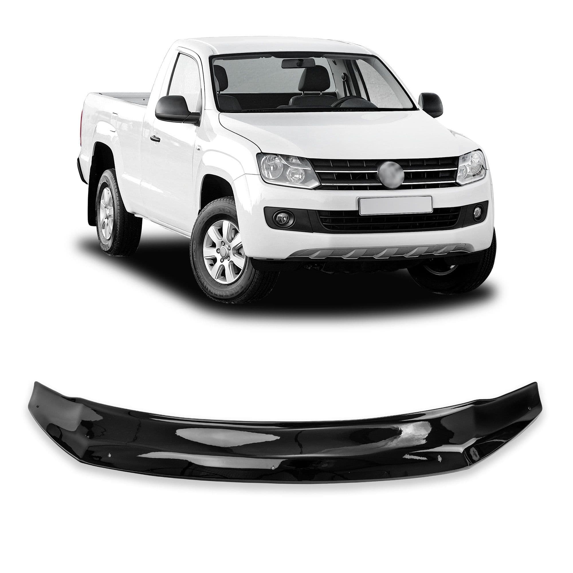 Bonnet guard — Black, ABS plastic, Shiny