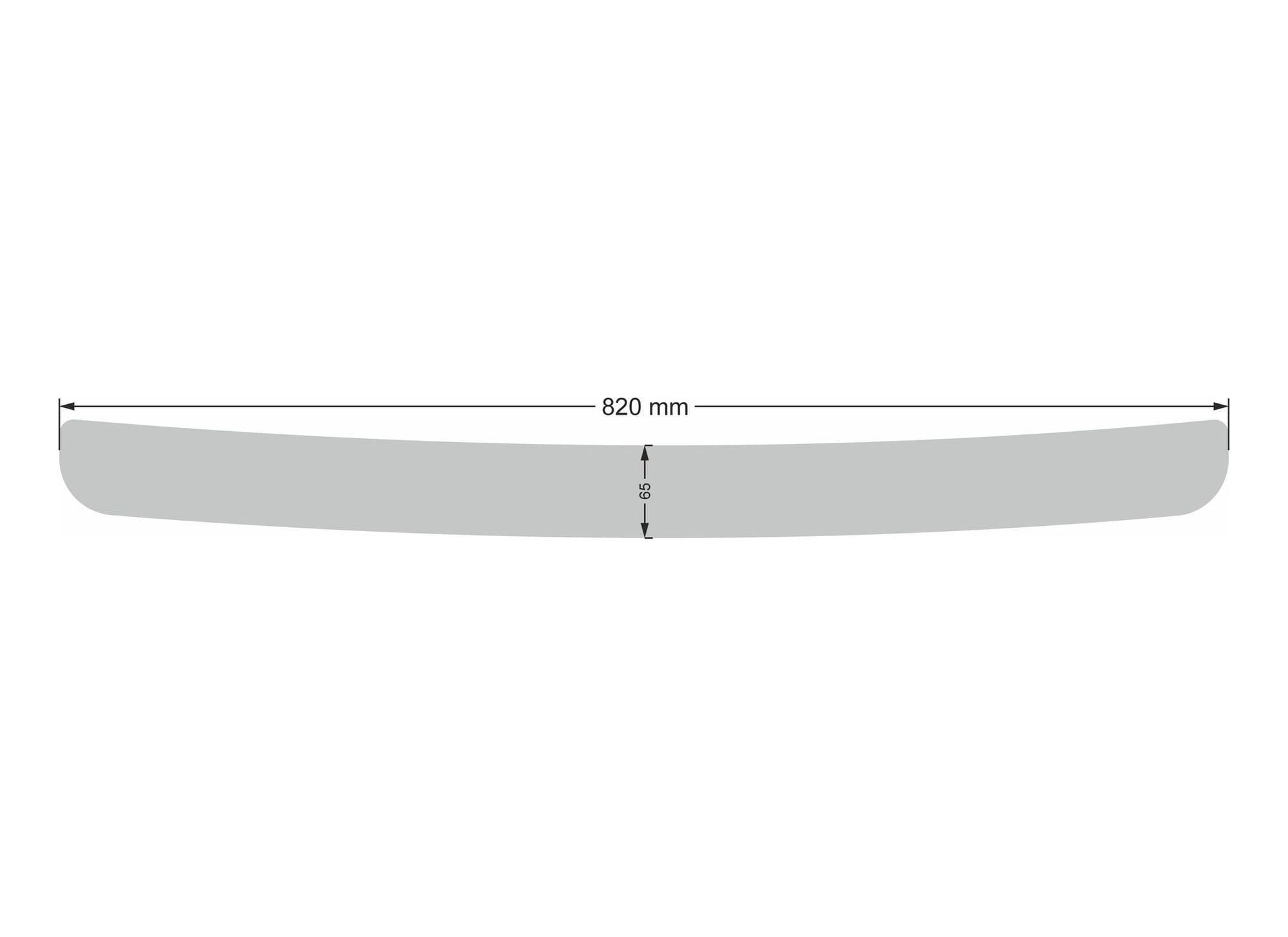 Rear bumper trim — Chrome, Stainless steel, Polished