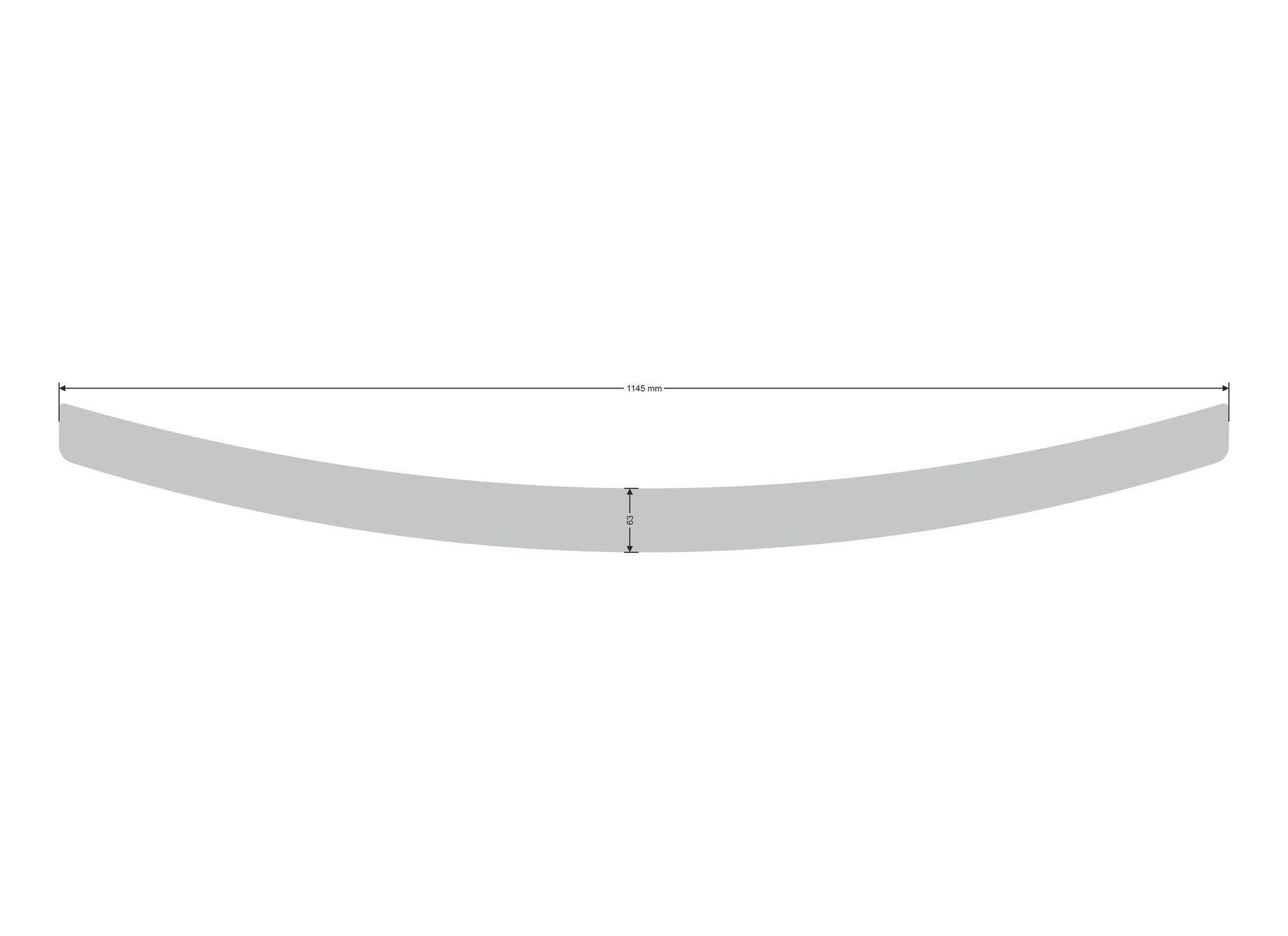 Rear bumper trim — Chrome, Stainless steel, Polished