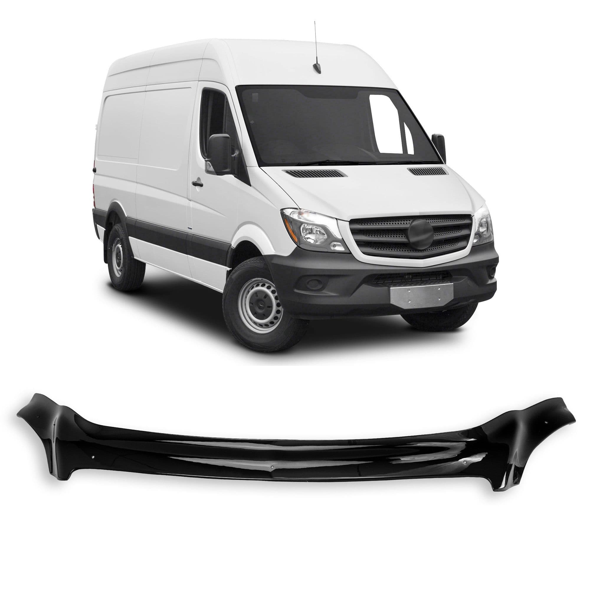 Bonnet guard — Black, ABS plastic, Shiny
