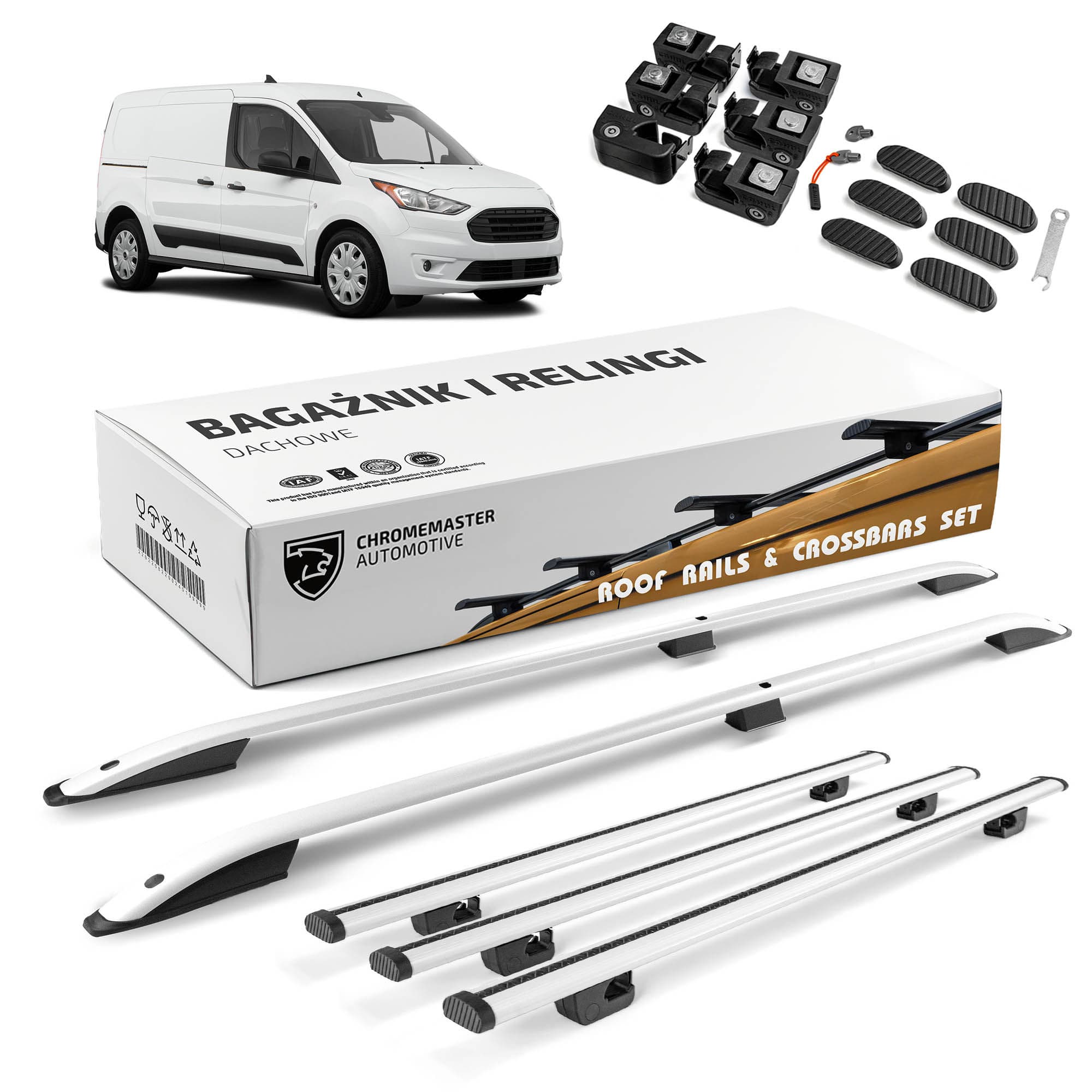 Roof rails with cross bars included SKYPORT — Silver, Aluminum | Plastic, Painted