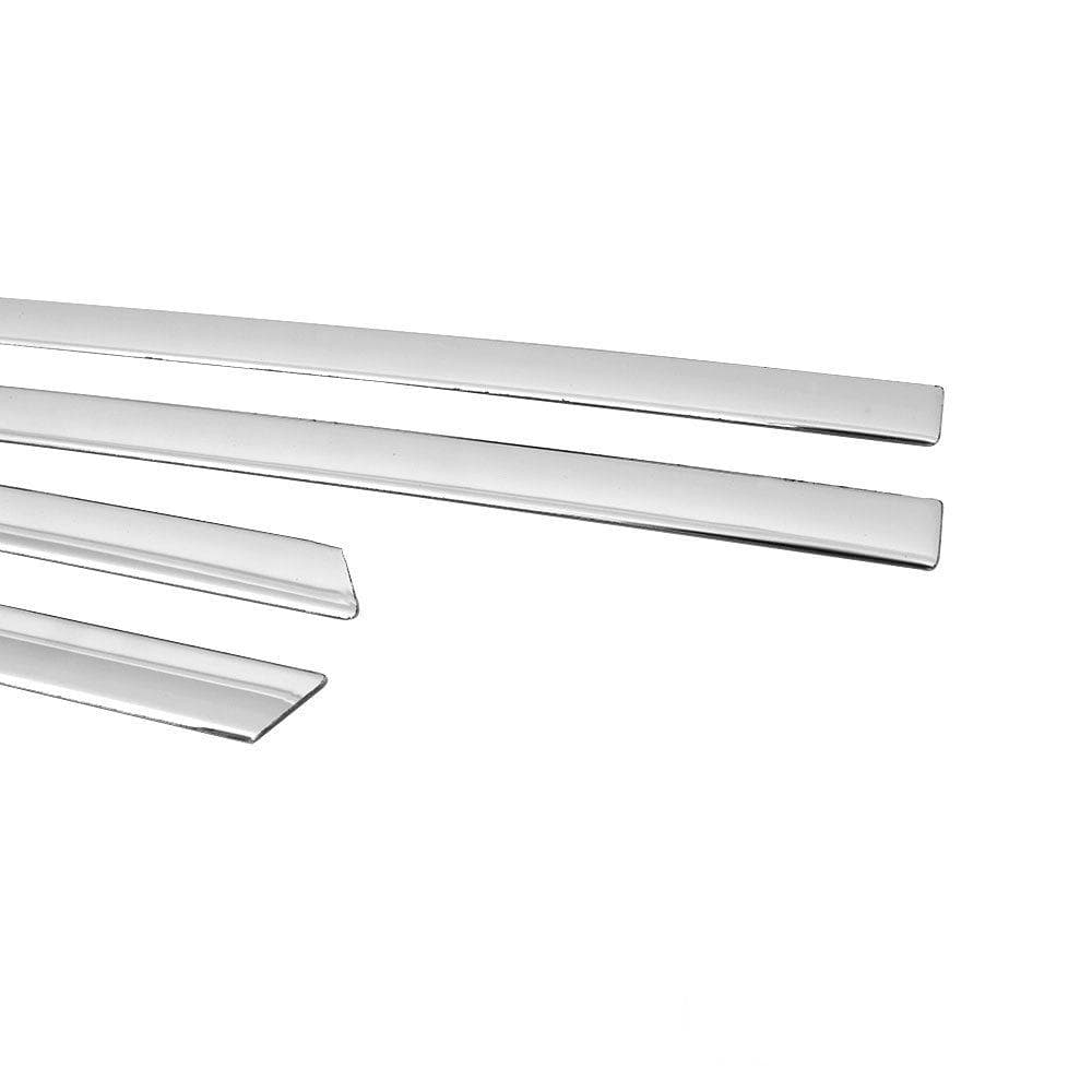 Moulures de portes latérales — Chrome, Acier inoxydable, Poli