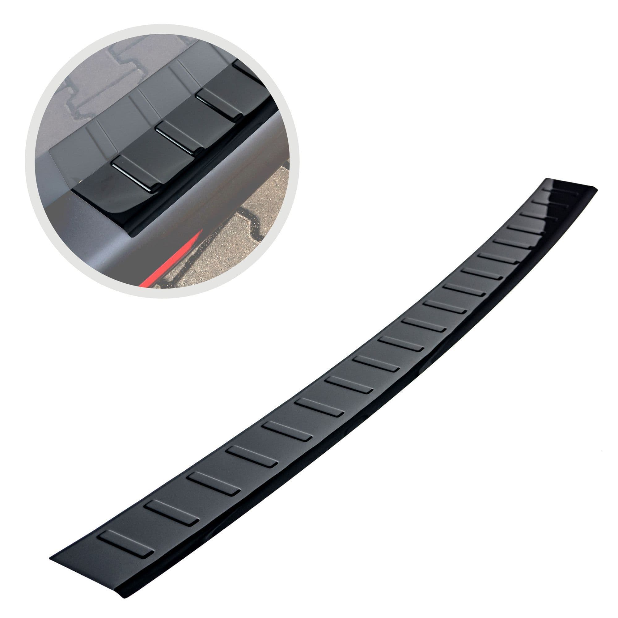 Leiste der hinteren Stoßstange — Schwarzchrom, Rostfreier Stahl, Piano Black