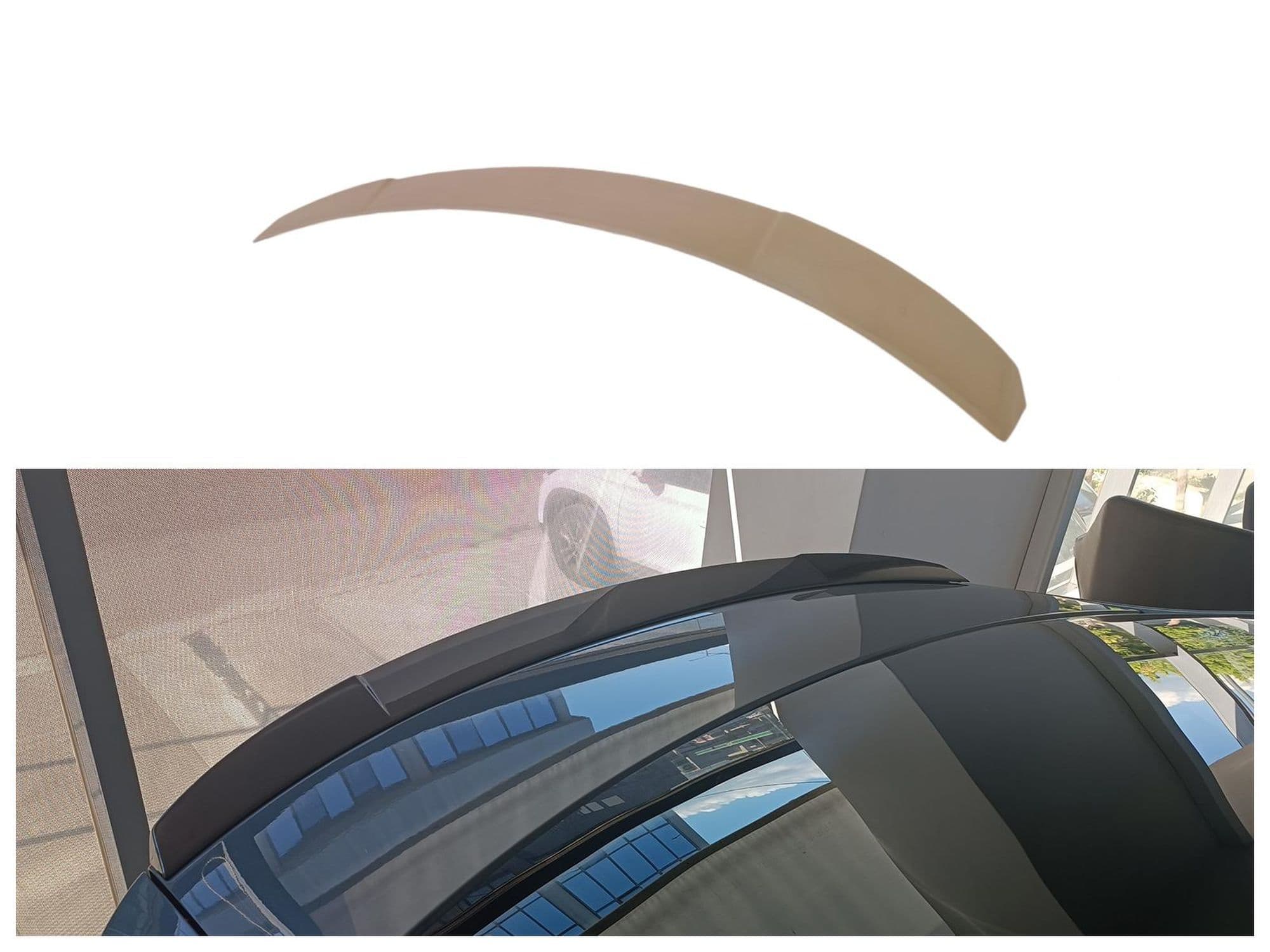 Rear tailgate wing / spoiler — Polyurethane, For painting