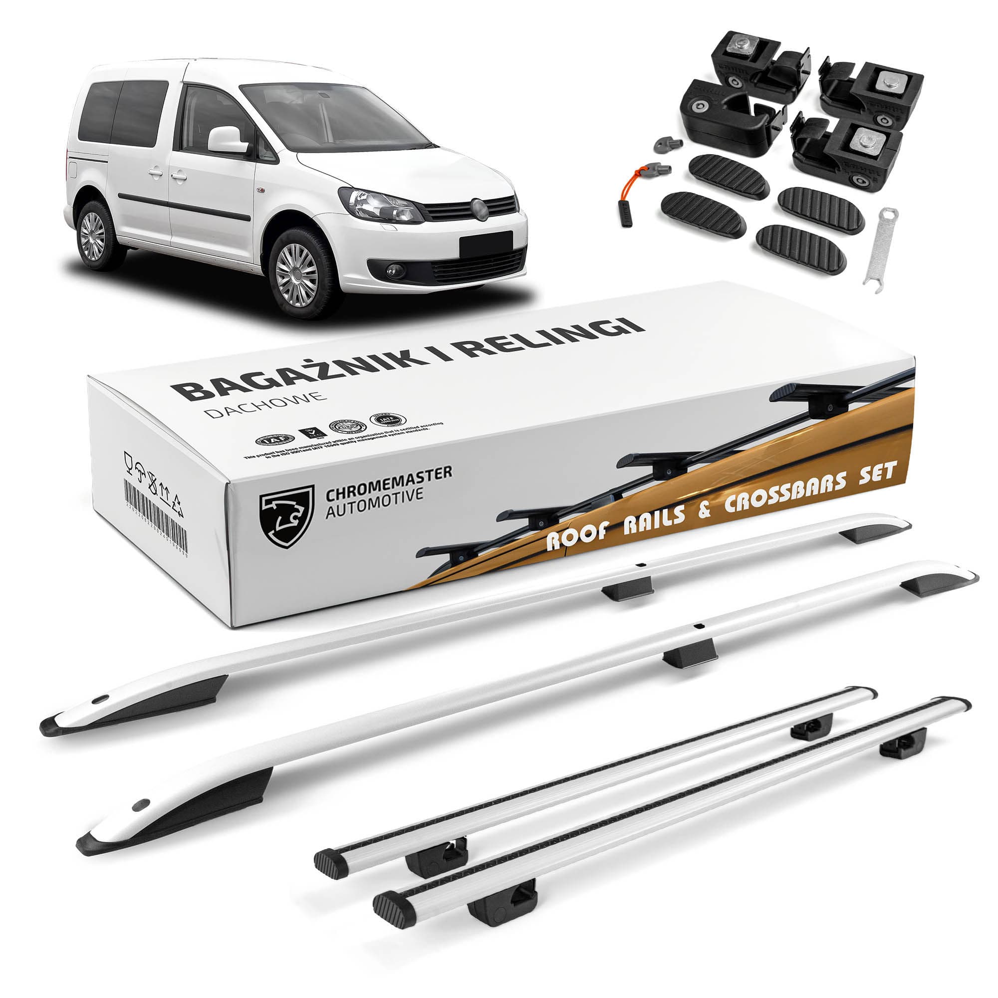 Roof rails with cross bars included SKYPORT — Silver, Aluminum | Plastic, Painted