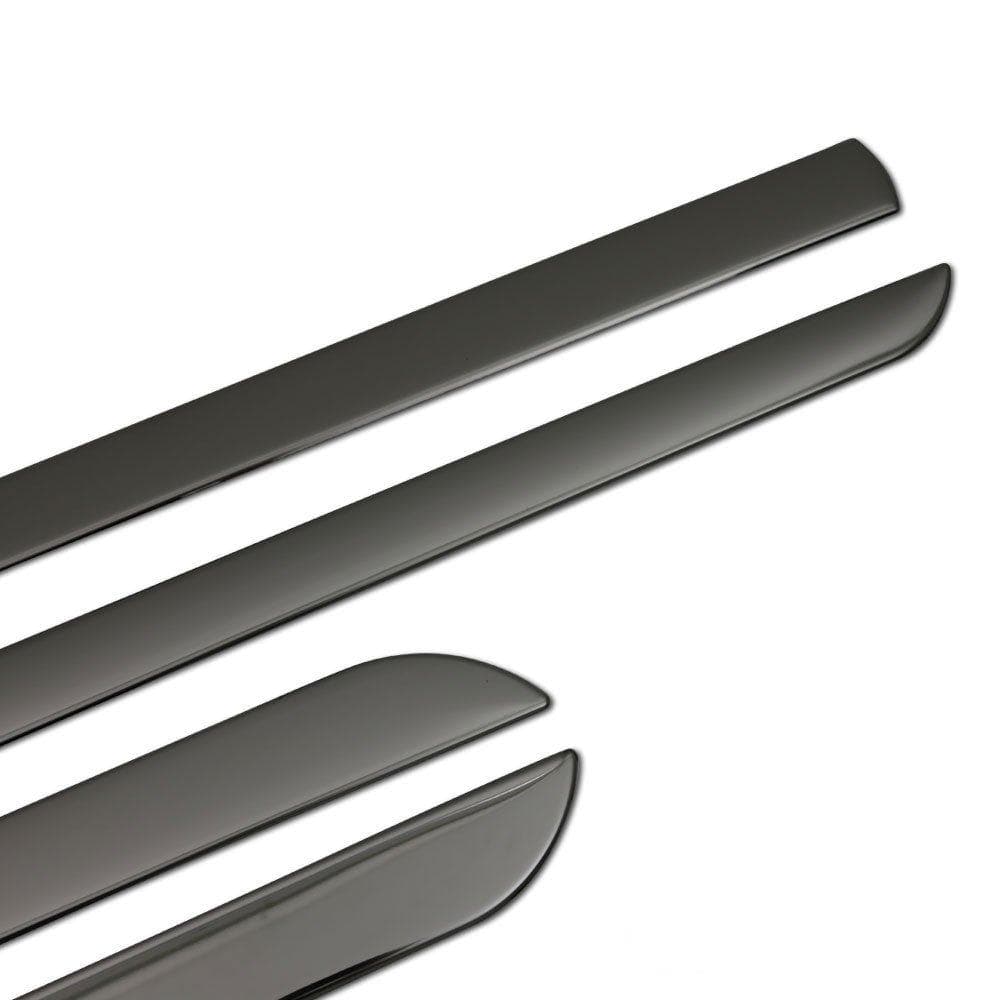 Moulures de portes latérales — Chrome noir, Acier inoxydable, Poli