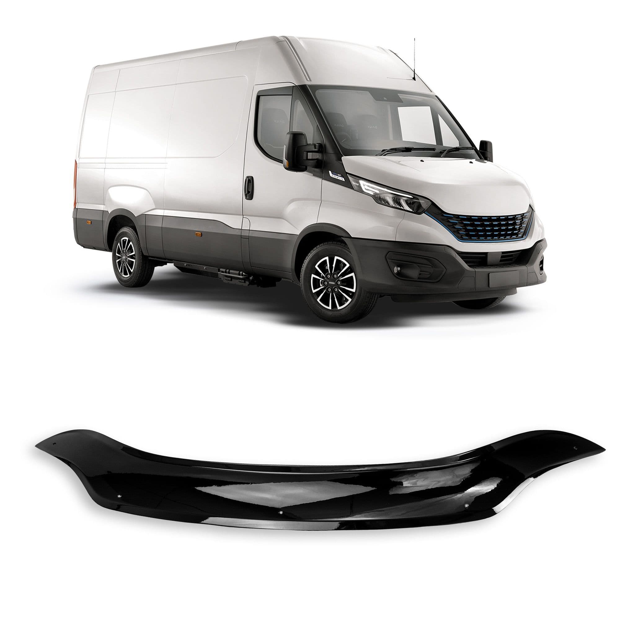 Bonnet guard — Black, ABS plastic, Shiny