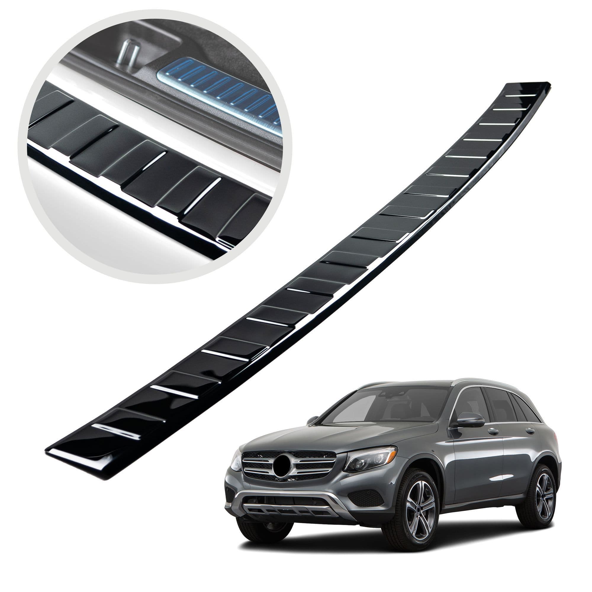 Leiste der hinteren Stoßstange — Schwarzchrom, Rostfreier Stahl, Piano Black